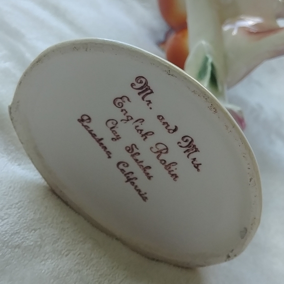 Vintage ceramic bird robin bud vase - Picture 6 of 11